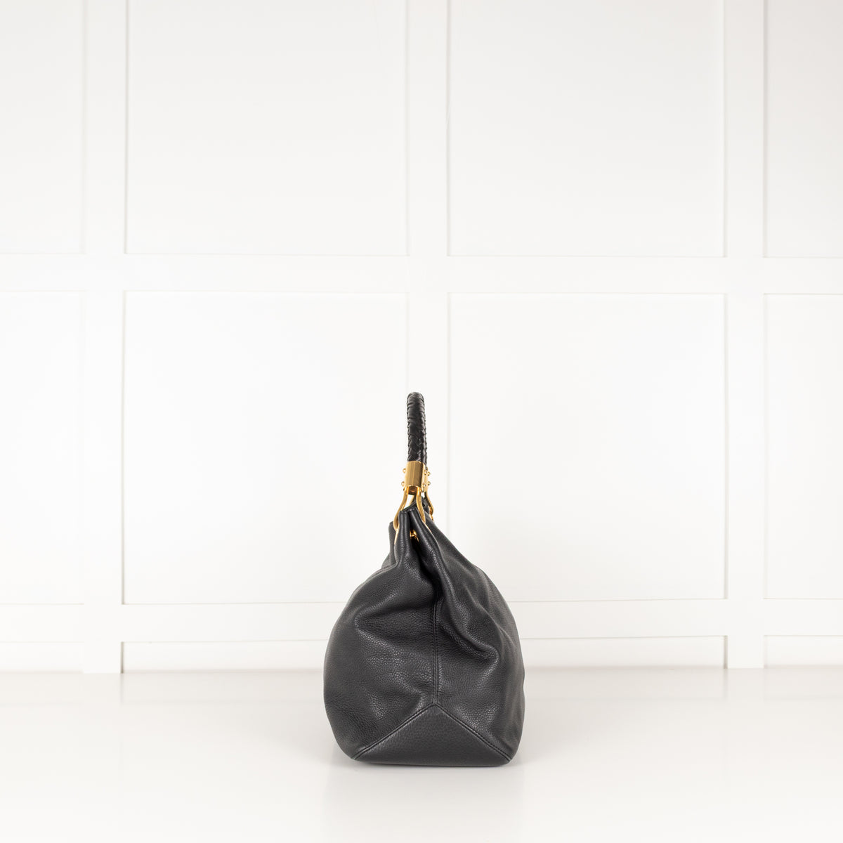 Michael Kors Black Grainy Leather Skorpios Bag