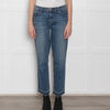 Current Elliott Blue Wash Cropped Straight Jeans