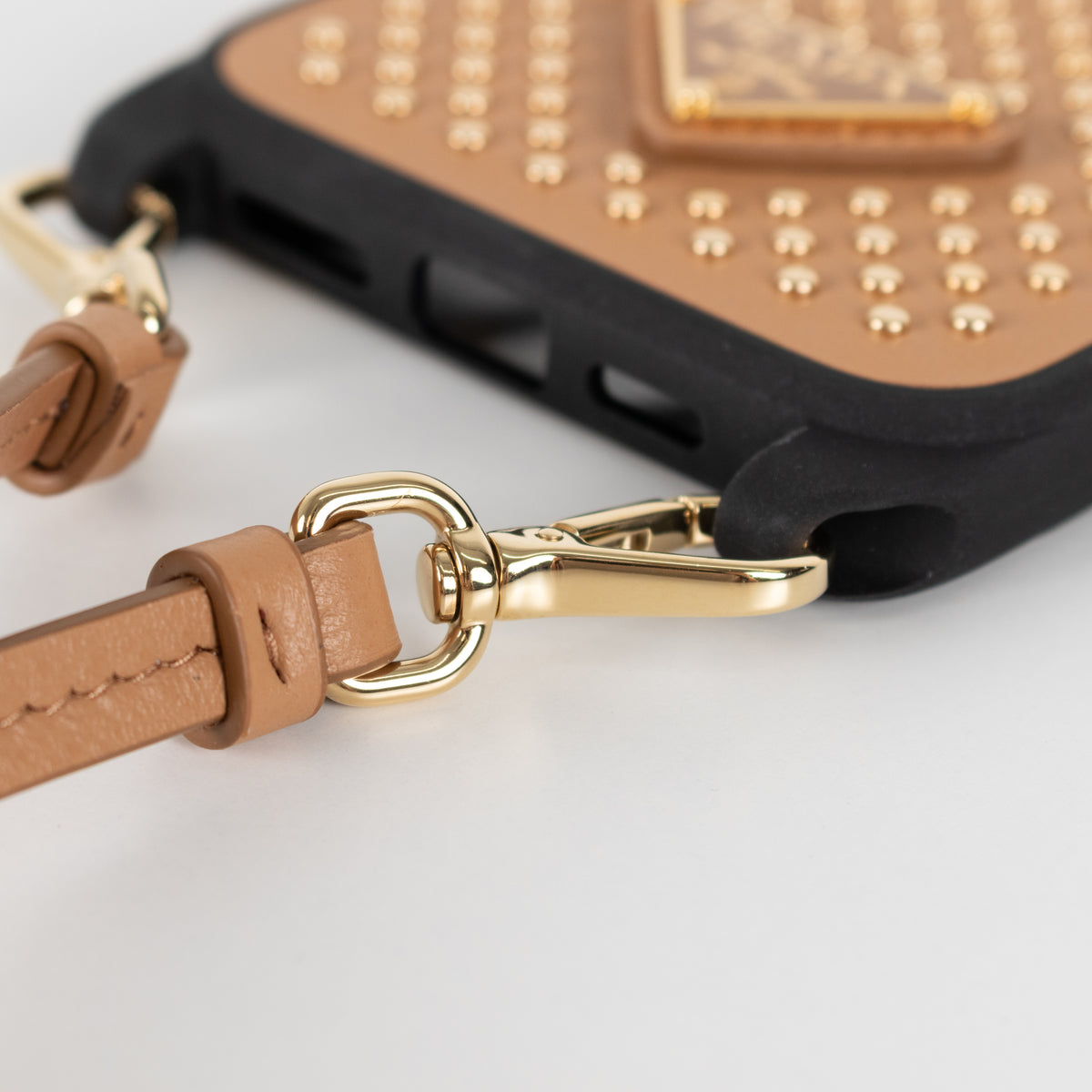 Prada Tan Studded Phone Case