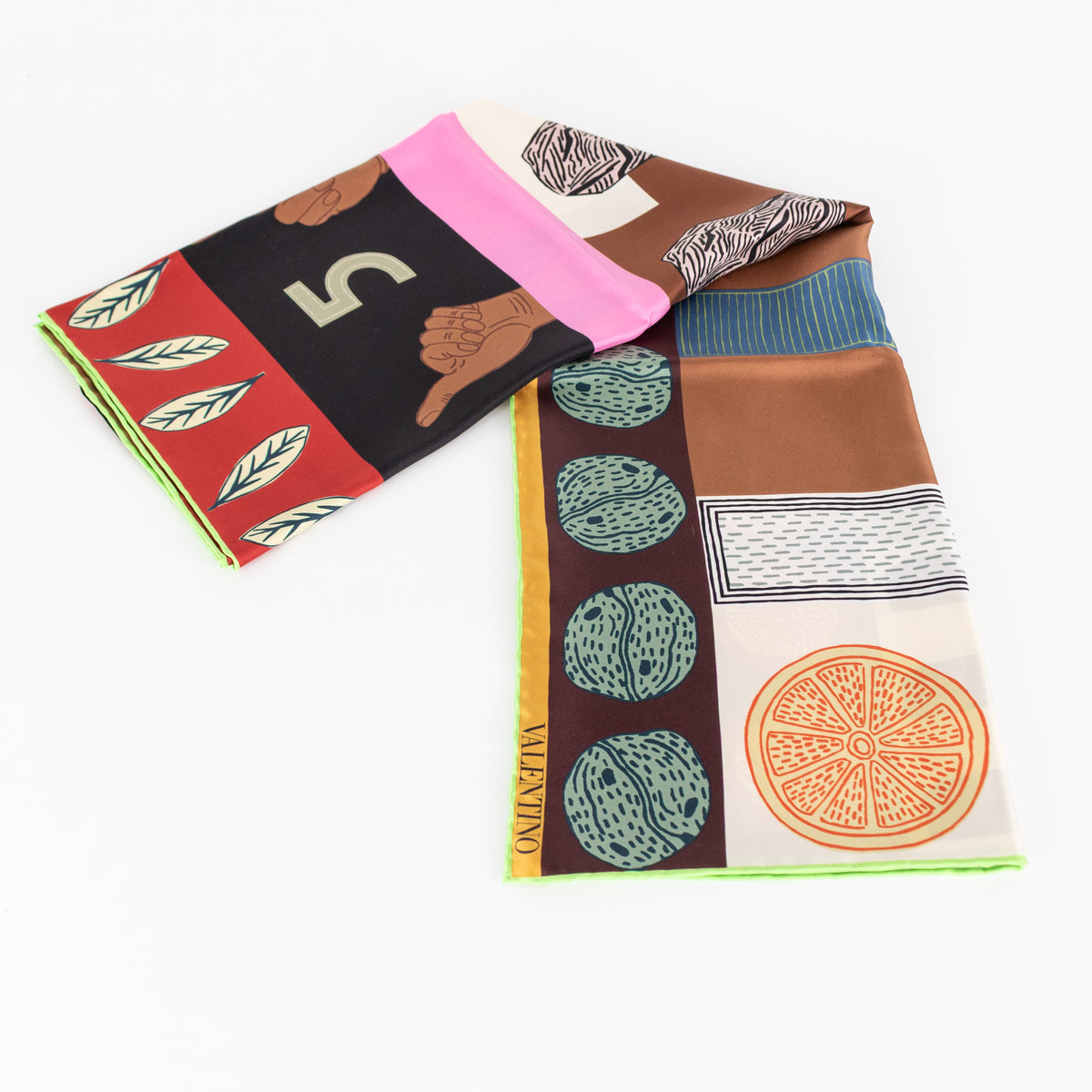 Valentino Block Printer Silk Scarf