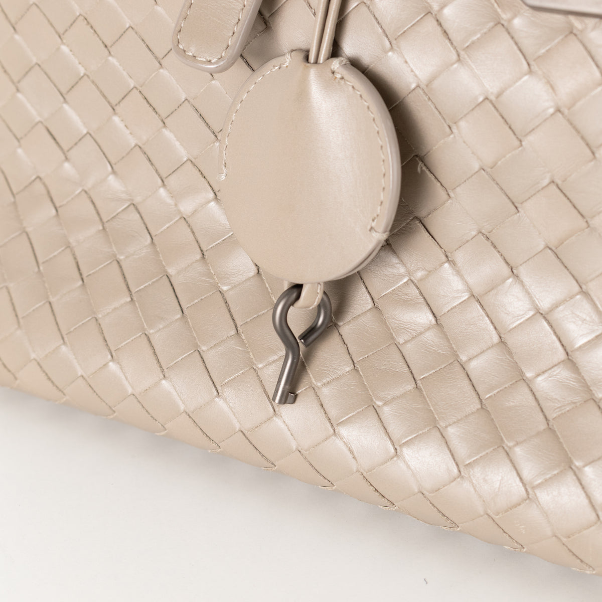 Bottega Veneta Taupe Intrecciato Leather Roma Bag