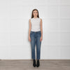 Current Elliott Blue Wash Cropped Straight Jeans