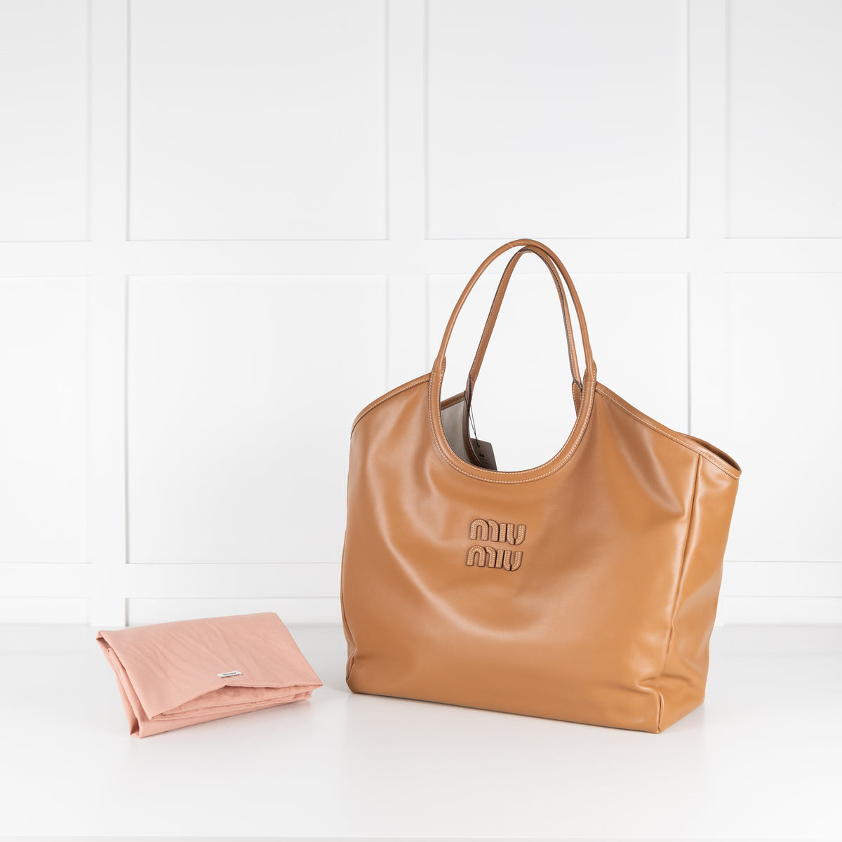 Miu Miu Brown Ivy Leather Tote