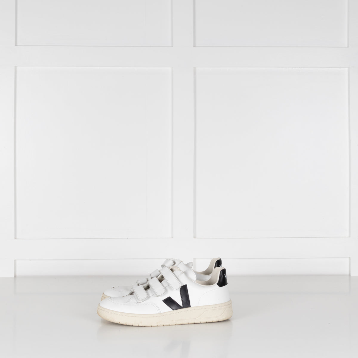 Veja White Velcro Logo Trainers