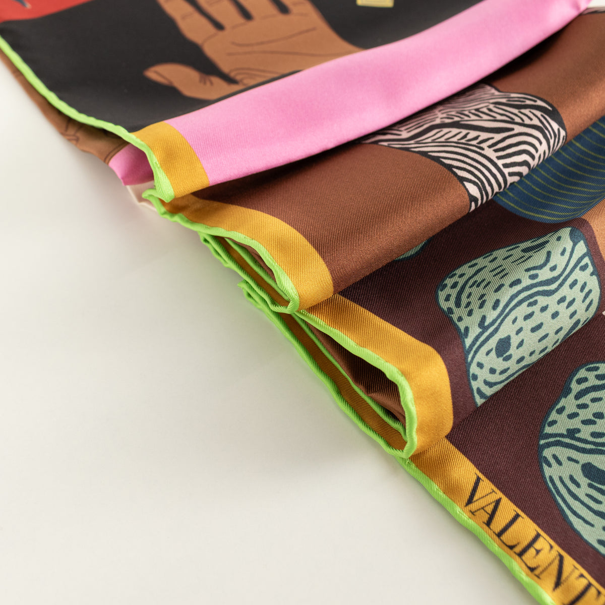 Valentino Block Printer Silk Scarf