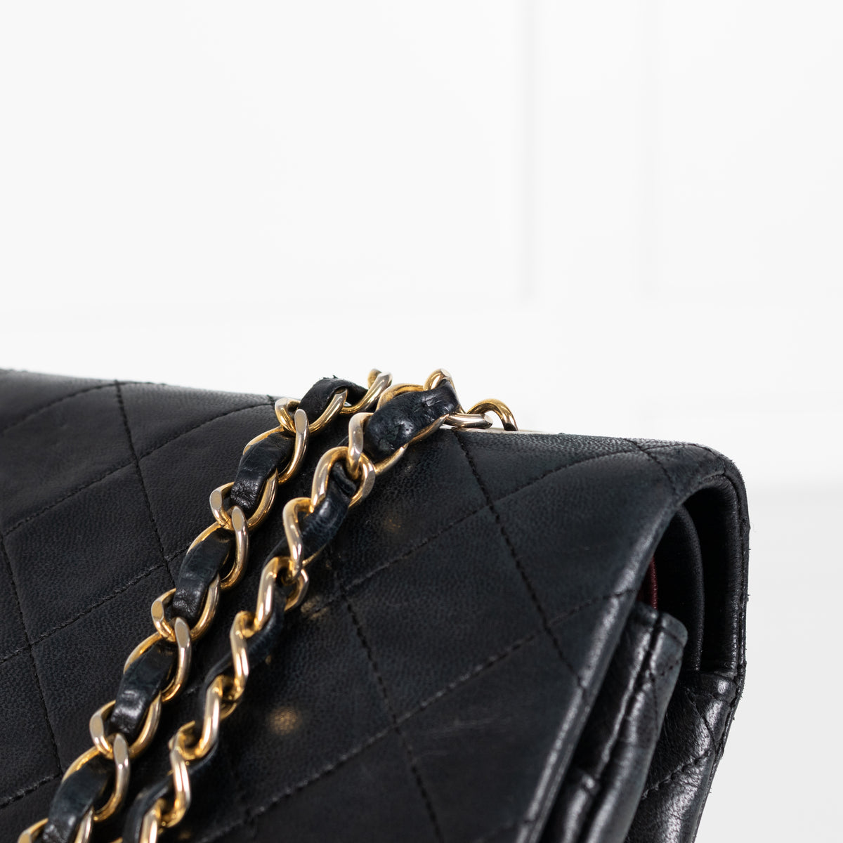 Chanel Vintage Medium Black Double Flap Shoulder Bag