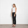 Reformation Veda Black Leather Trousers