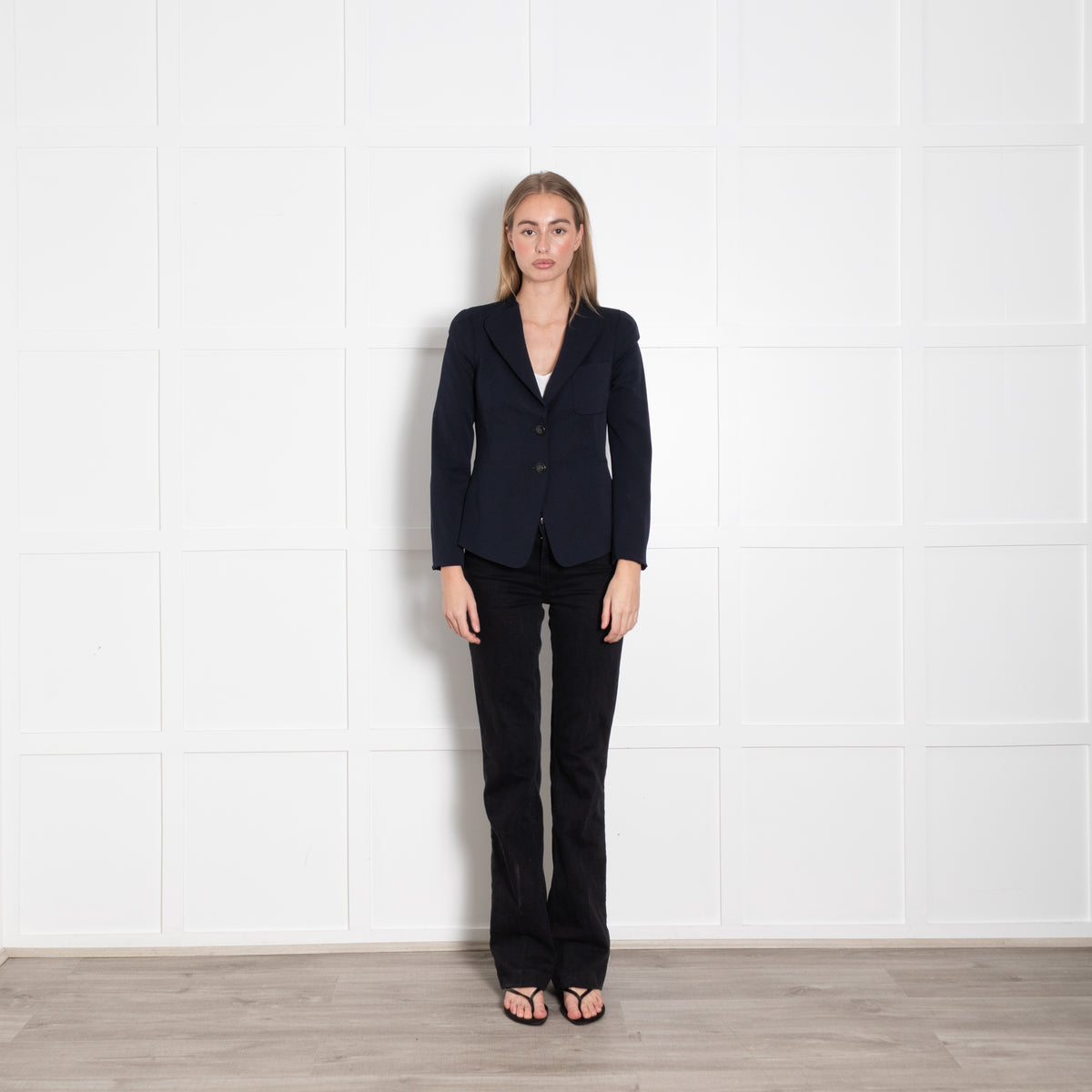 Emporio Armani Navy Tailored Blazer Jacket