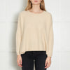 Sportmax Cream Ribbed Oversized Cashmere Sweater