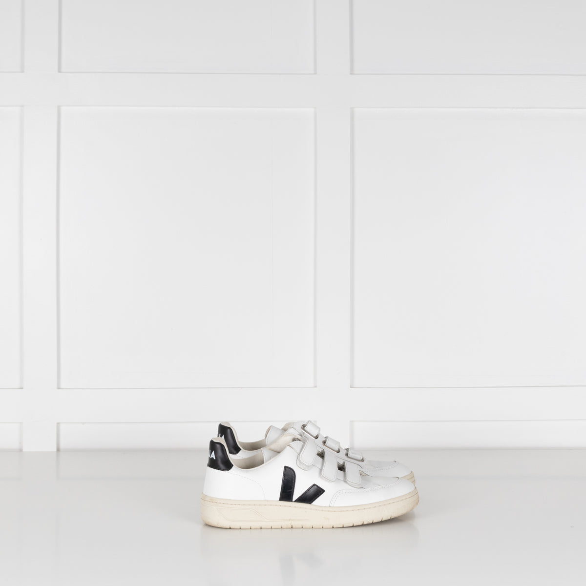 Veja White Velcro Logo Trainers