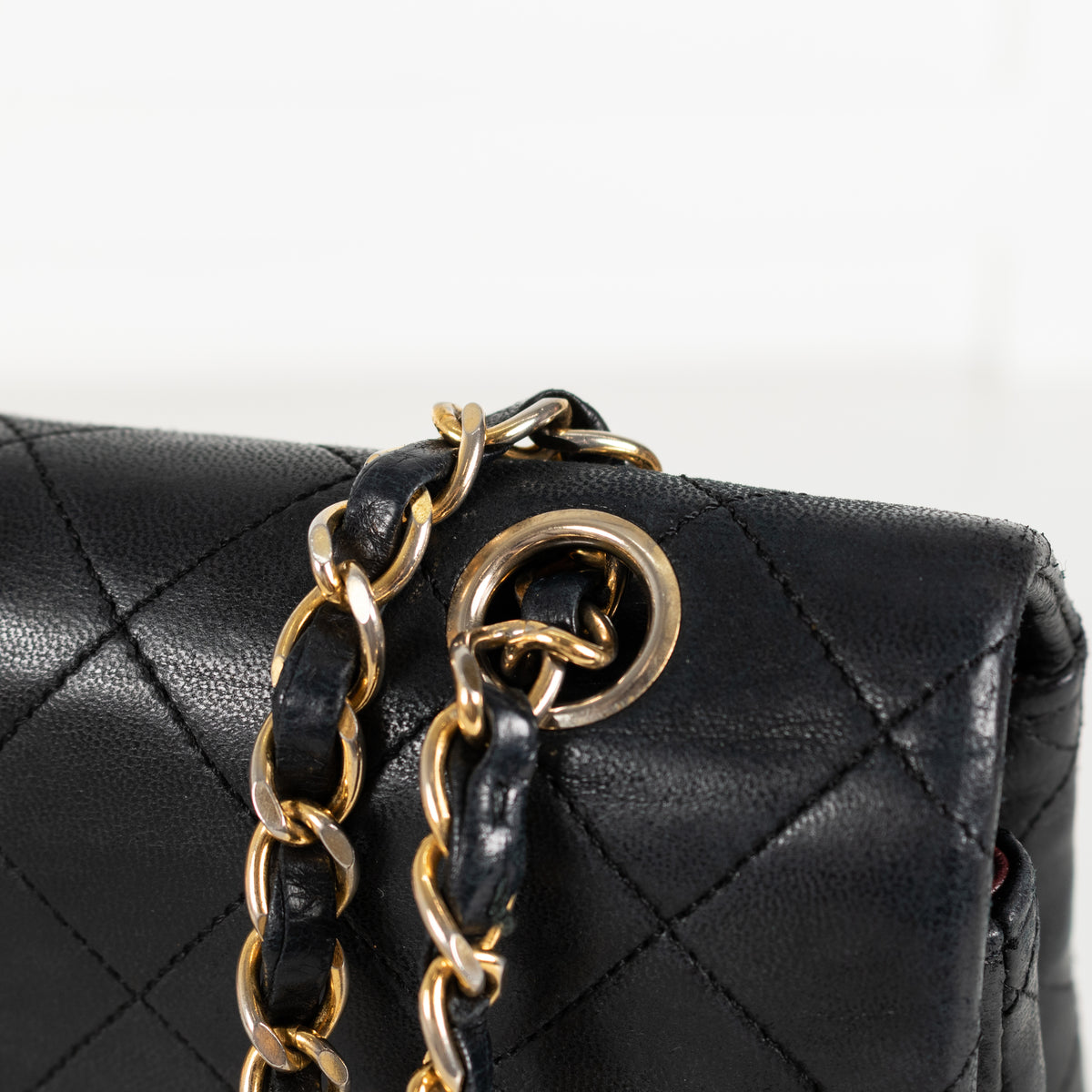Chanel Vintage Medium Black Double Flap Shoulder Bag