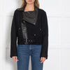 Donna Karan Wool and Leather Mix Biker Jacket