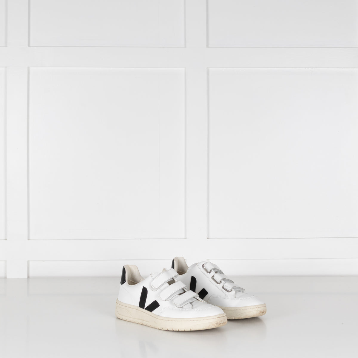 Veja White Velcro Logo Trainers