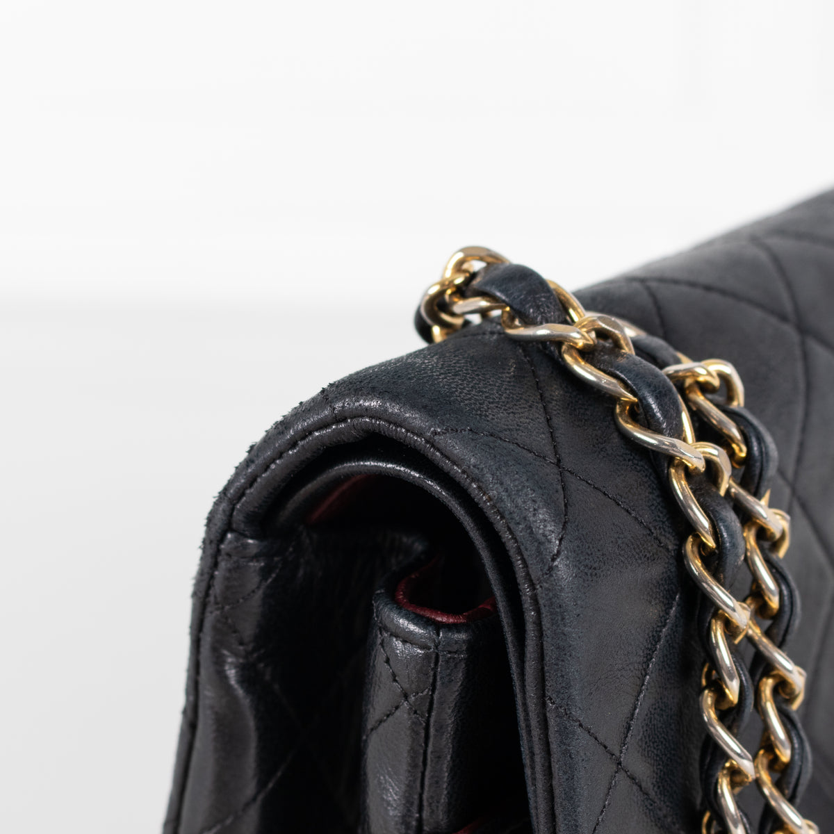 Chanel Vintage Medium Black Double Flap Shoulder Bag