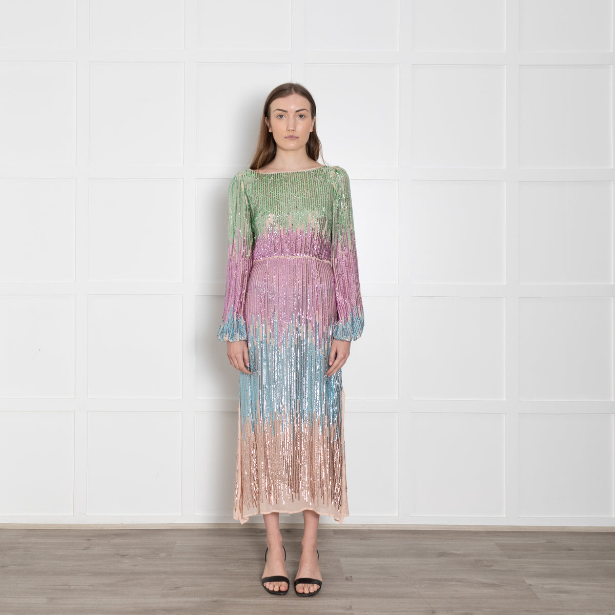 Rixo London Coco Multicoloured Sequin Dress