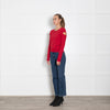 Joseph Red Cashmere Split Shoulder Jumper