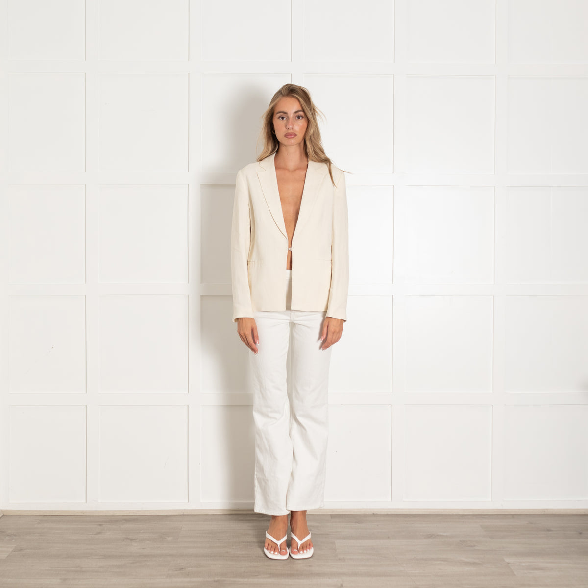 Twinset Pale Yellow Blazer Jacket