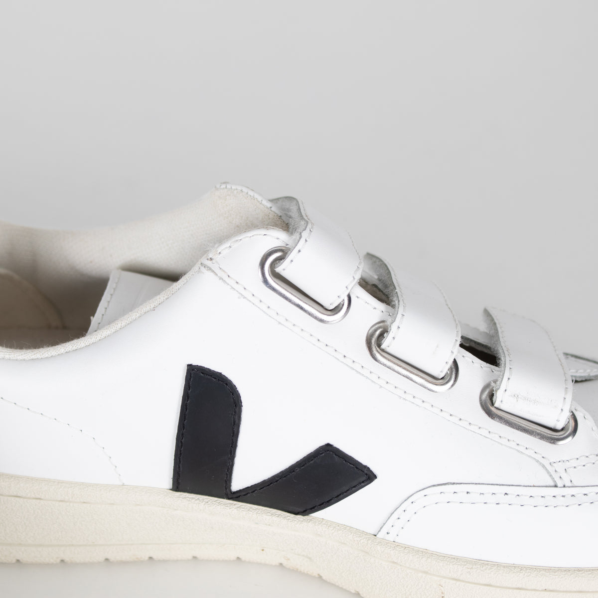 Veja White Velcro Logo Trainers
