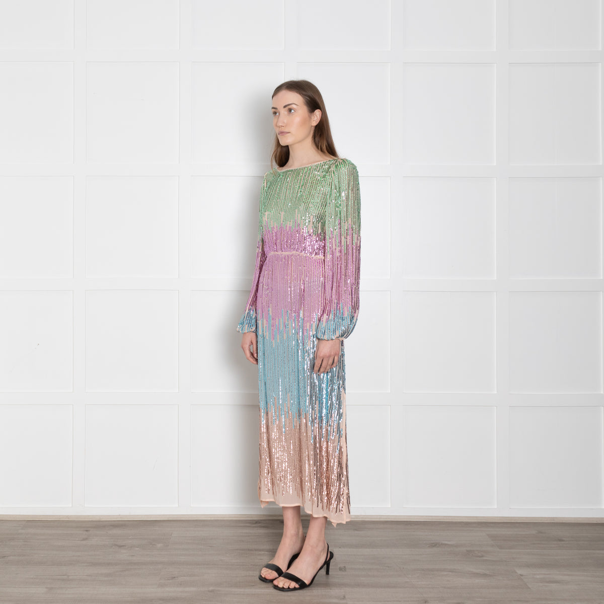 Rixo London Coco Multicoloured Sequin Dress