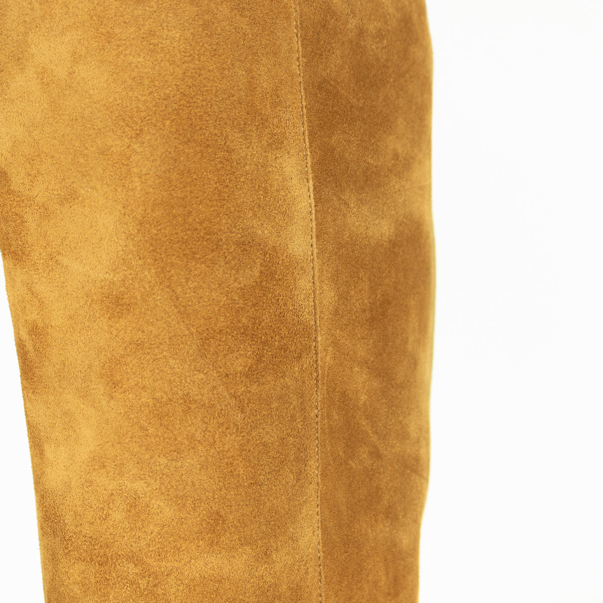 Sezane Mustard Suede Block Heel Boots