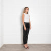 Reformation Veda Black Leather Trousers