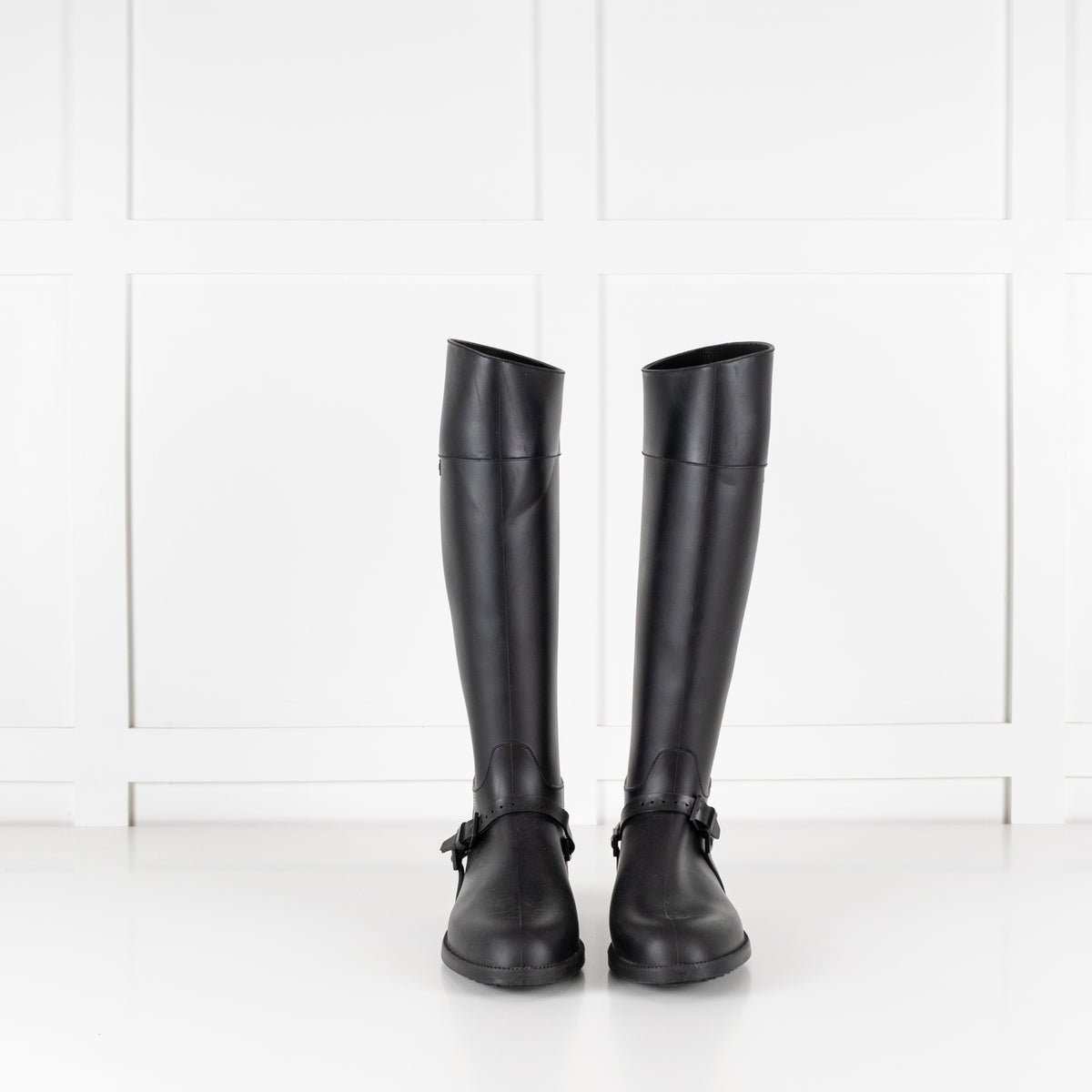 Givenchy Black Rubber Riding Boots