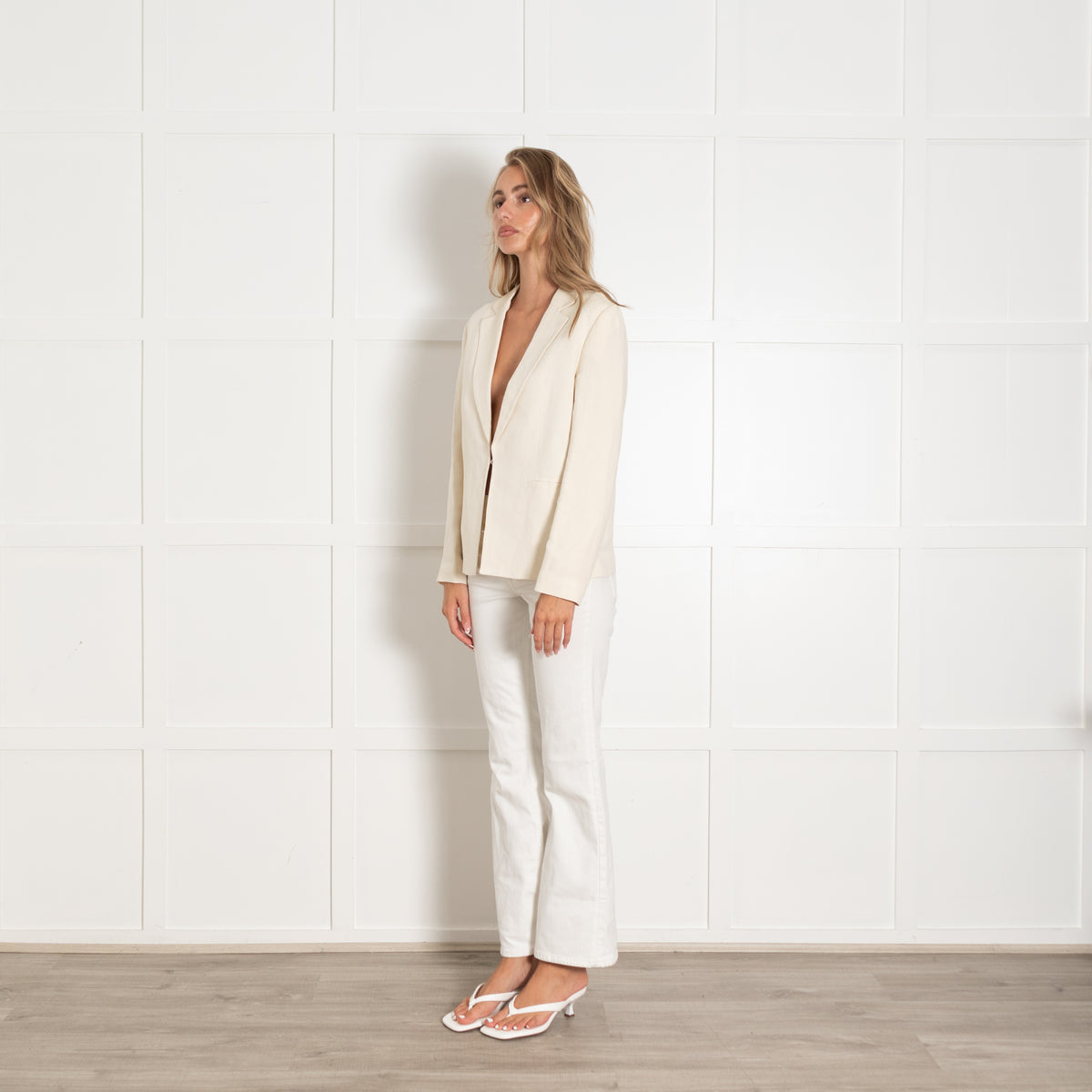 Twinset Pale Yellow Blazer Jacket