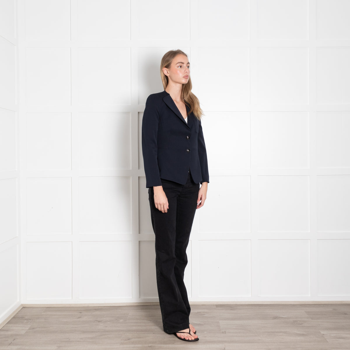 Emporio Armani Navy Tailored Blazer Jacket
