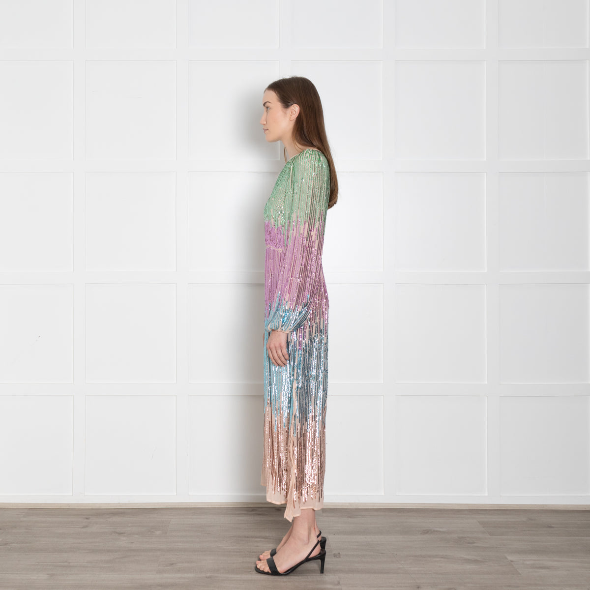 Rixo London Coco Multicoloured Sequin Dress