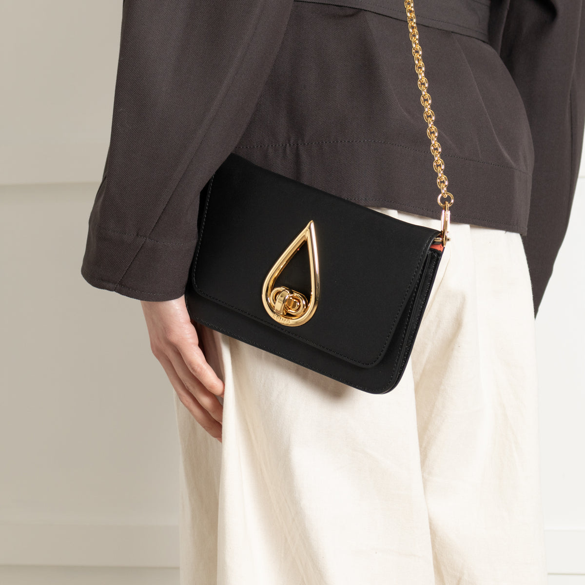 Kenzo Black Calfskin Clutch Bag