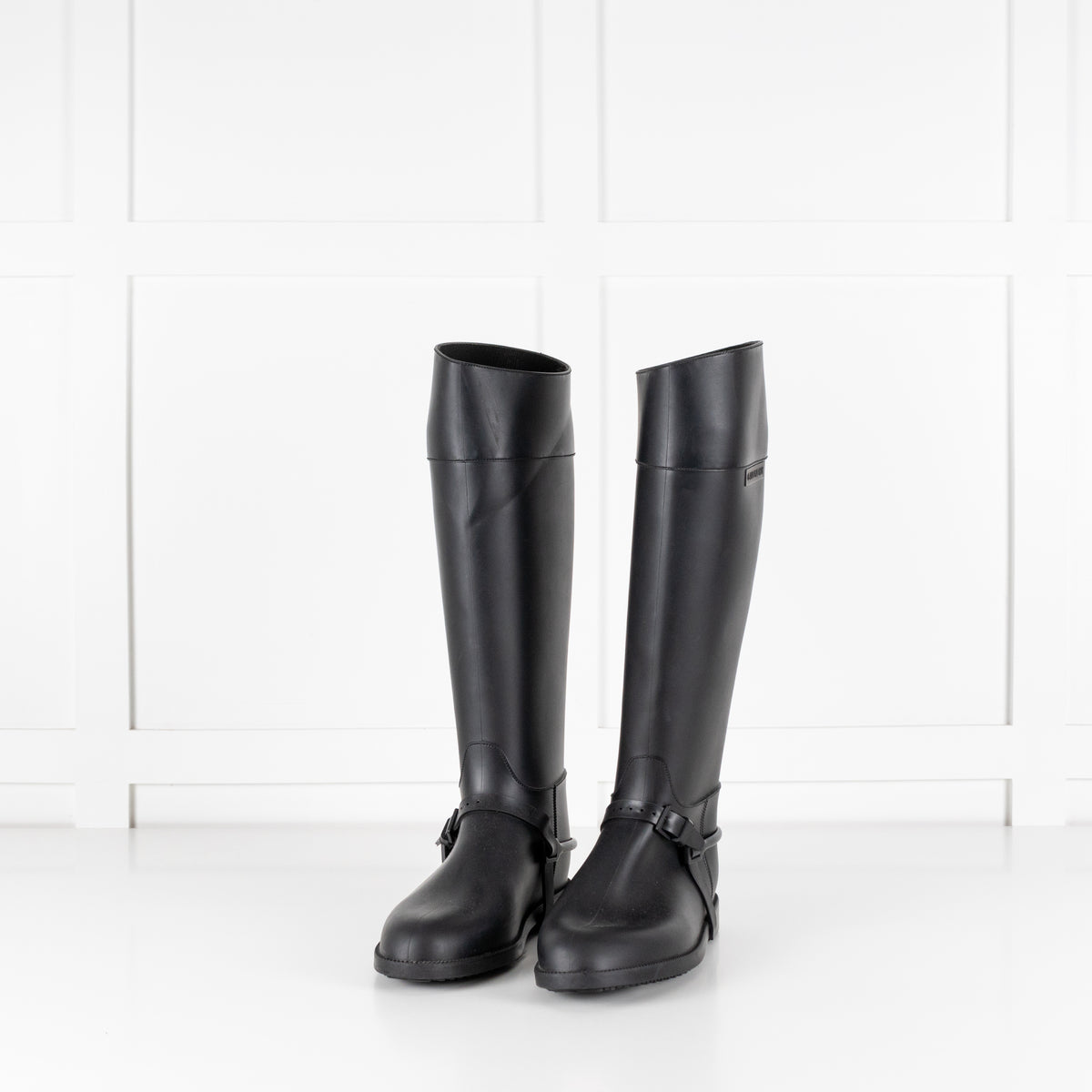 Givenchy Black Rubber Riding Boots
