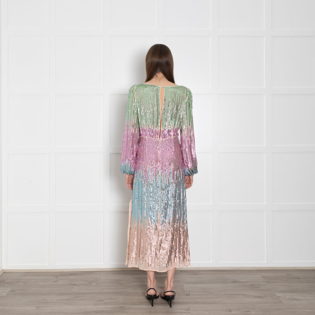 Rixo London Coco Multicoloured Sequin Dress
