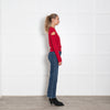 Joseph Red Cashmere Split Shoulder Jumper