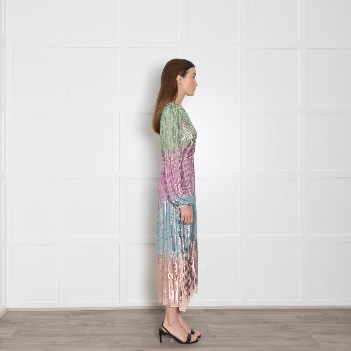Rixo London Coco Multicoloured Sequin Dress