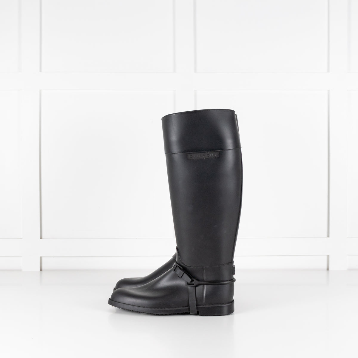 Givenchy Black Rubber Riding Boots