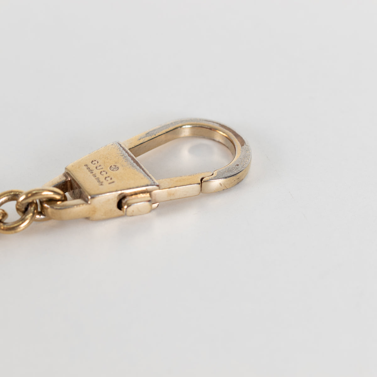 Gucci Gold Studded Interlocking G Keyring