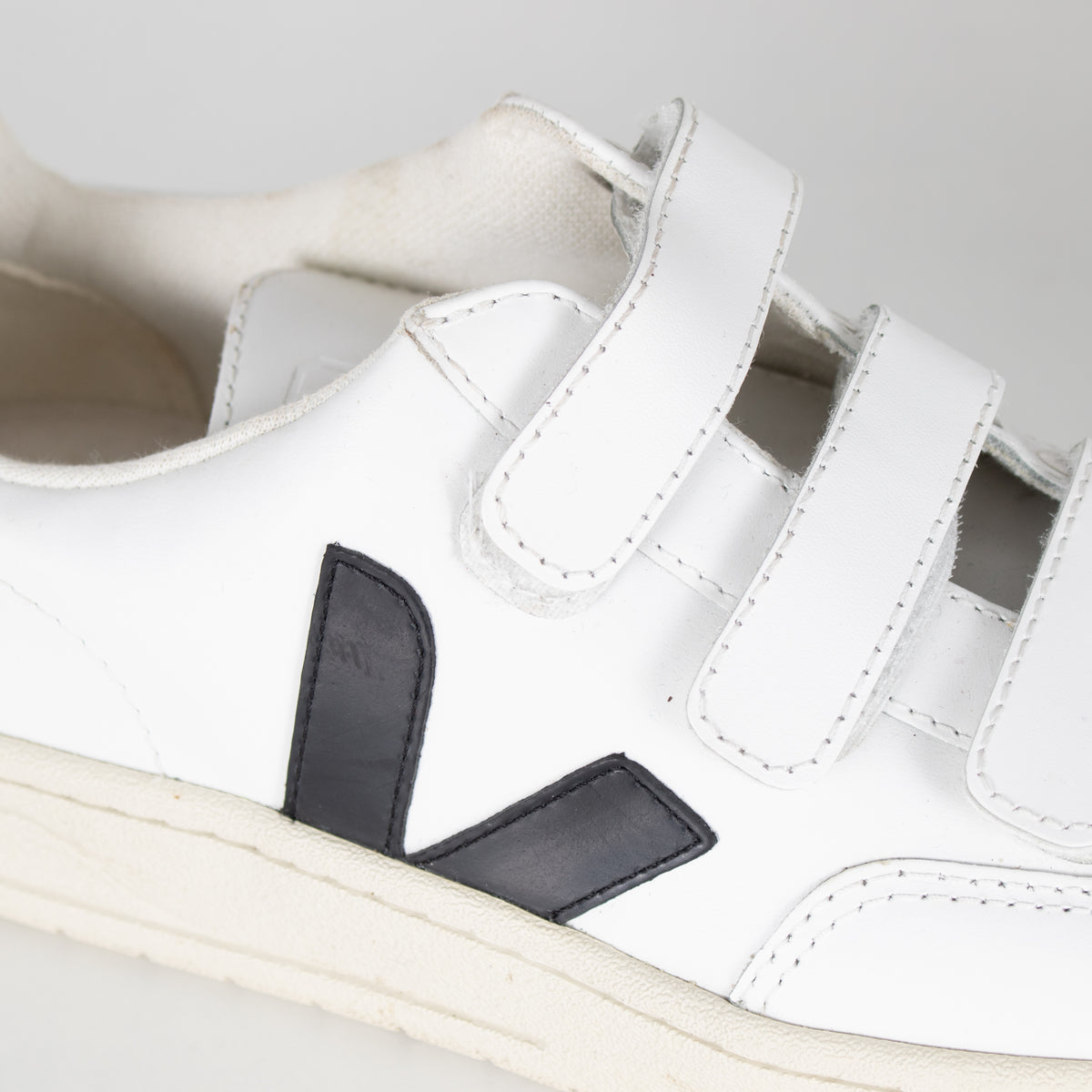 Veja White Velcro Logo Trainers