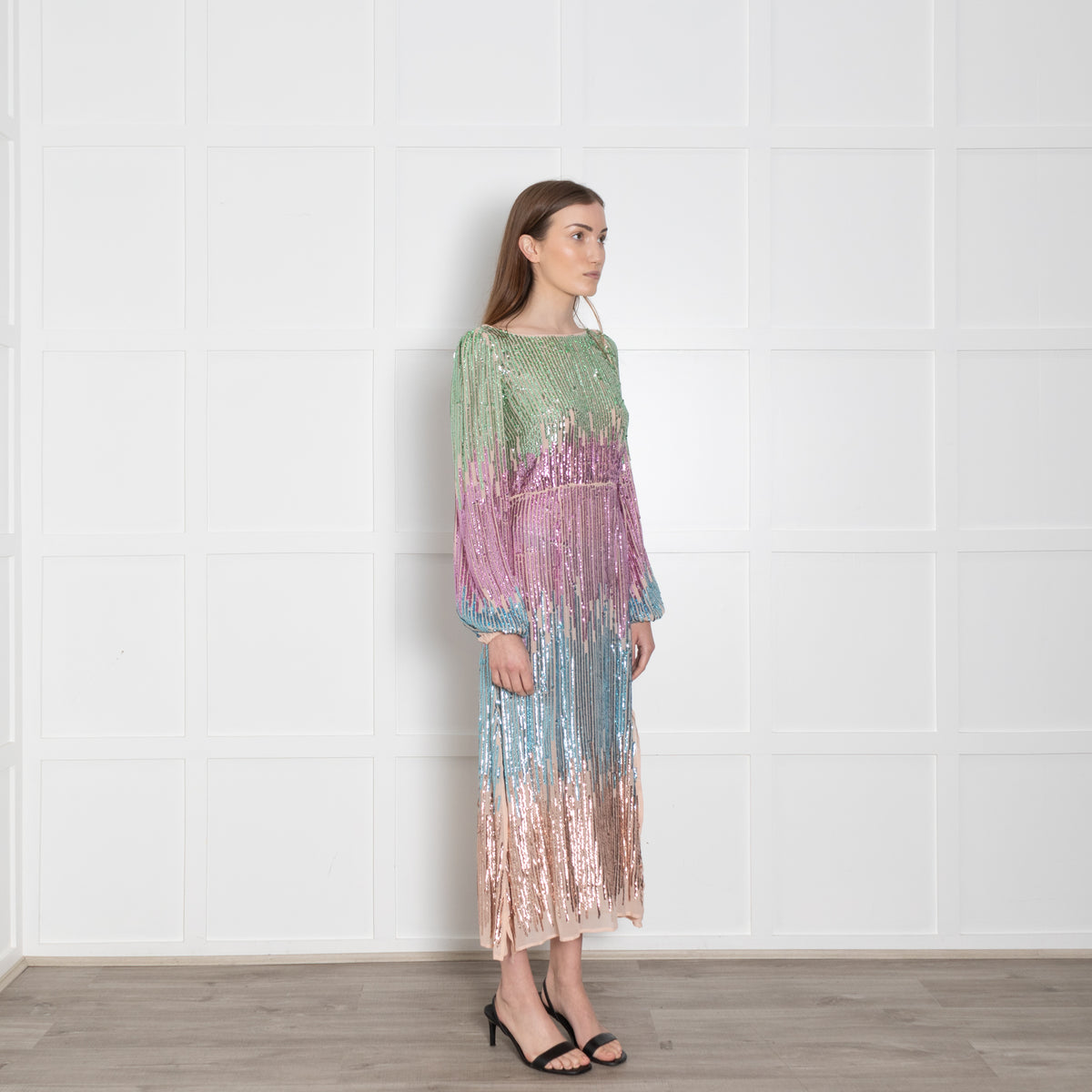 Rixo London Coco Multicoloured Sequin Dress