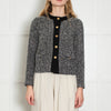 Intrend Black White Check Gold Button Tweedy Jacket