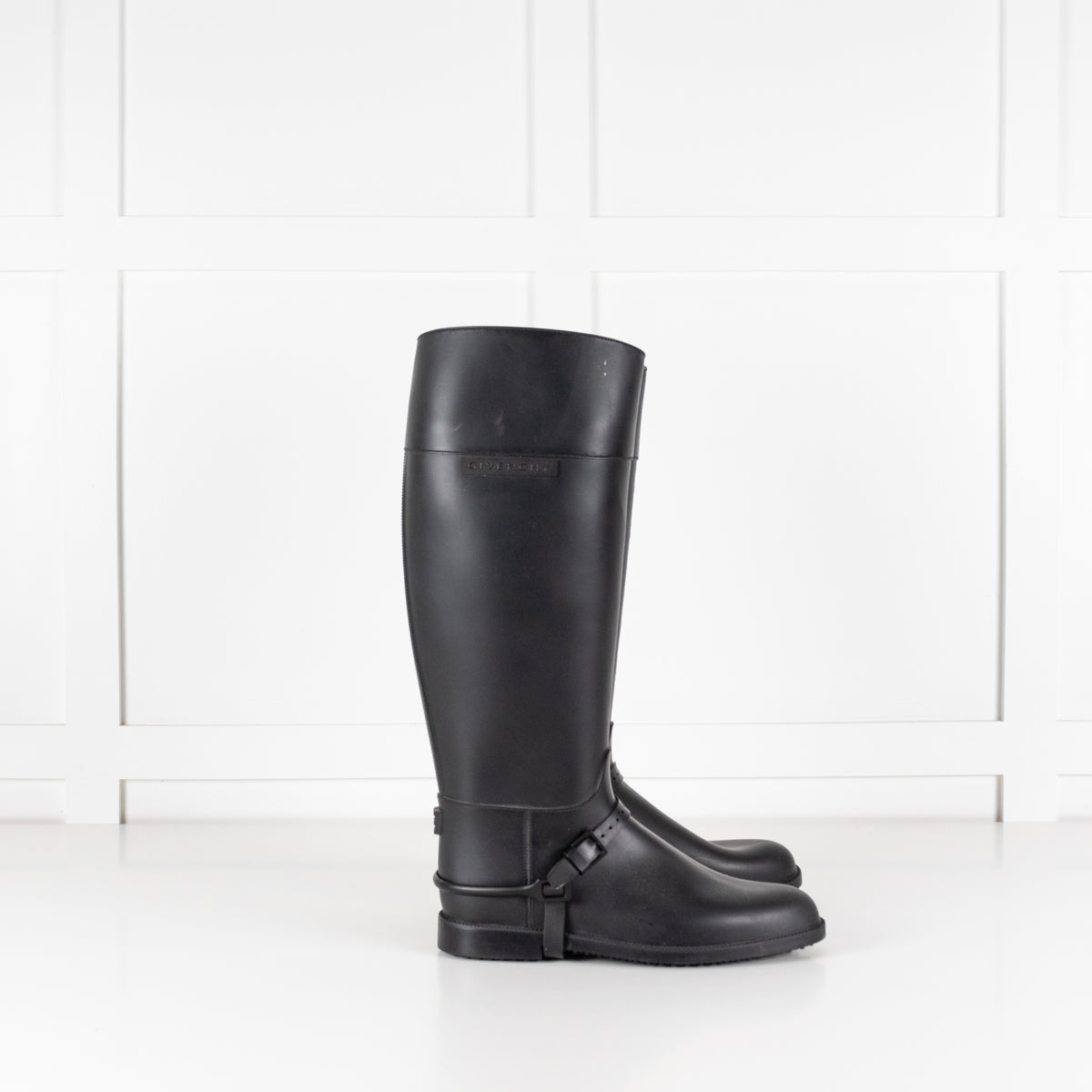 Givenchy Black Rubber Riding Boots