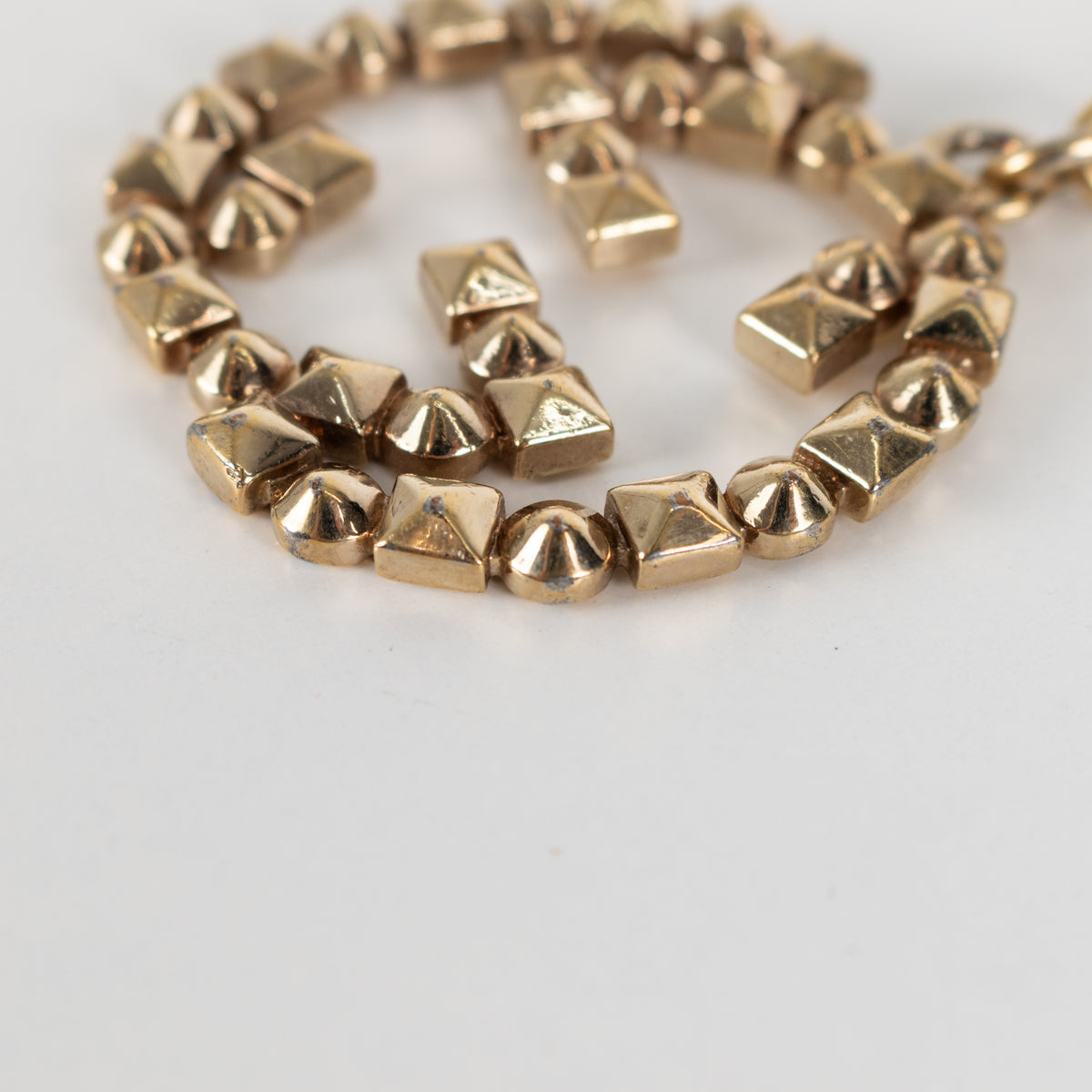 Gucci Gold Studded Interlocking G Keyring