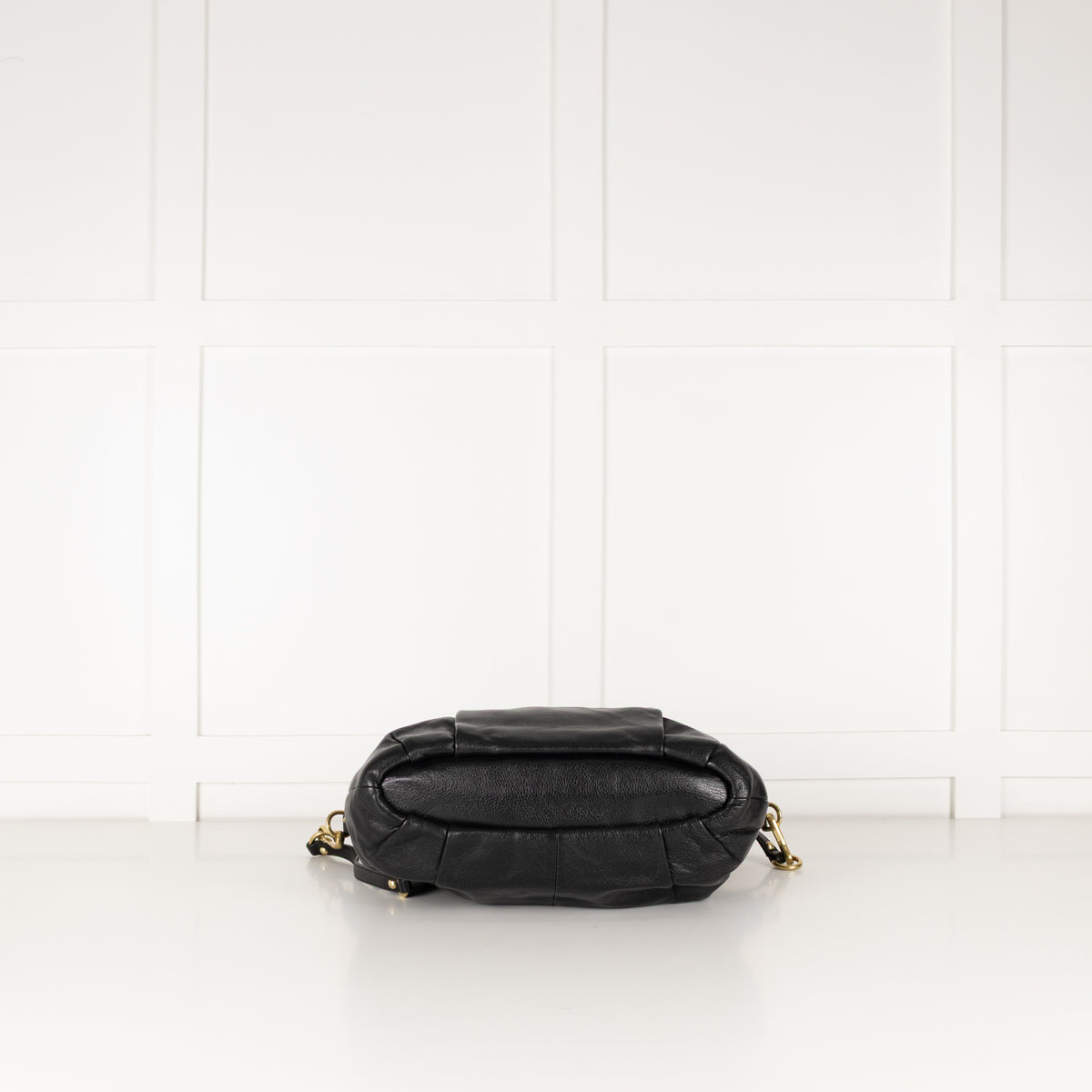 Coach Black Leather Gold Hardware Madison Lindsey Bag