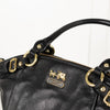 Coach Black Leather Gold Hardware Madison Lindsey Bag