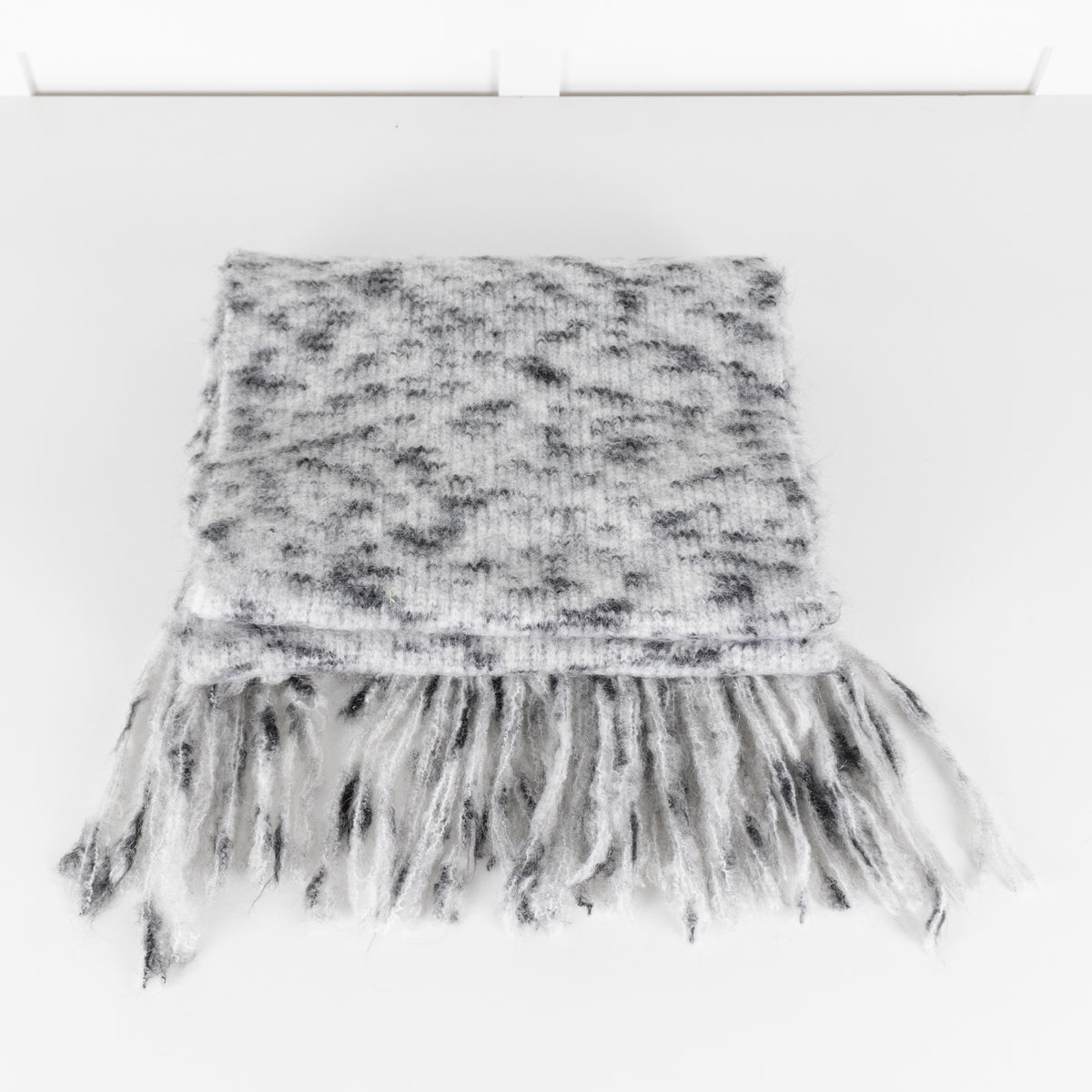 Isabel Marant Grey & Black Fleck Chunky Scarf with Hat