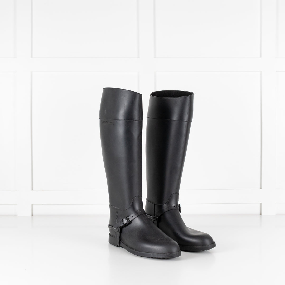 Givenchy Black Rubber Riding Boots