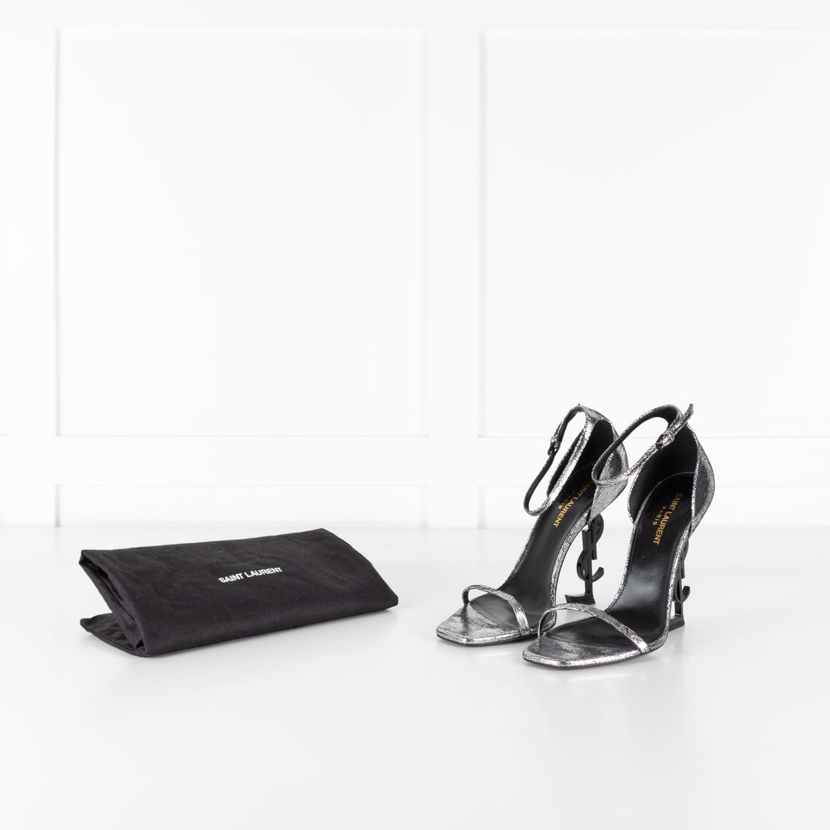 YSL Silver Opyum Sandal