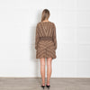 Free People Brown Pearl and Bead Mini Dress