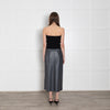 Max Mara Leisure Grey Faux Leather A Line skirt
