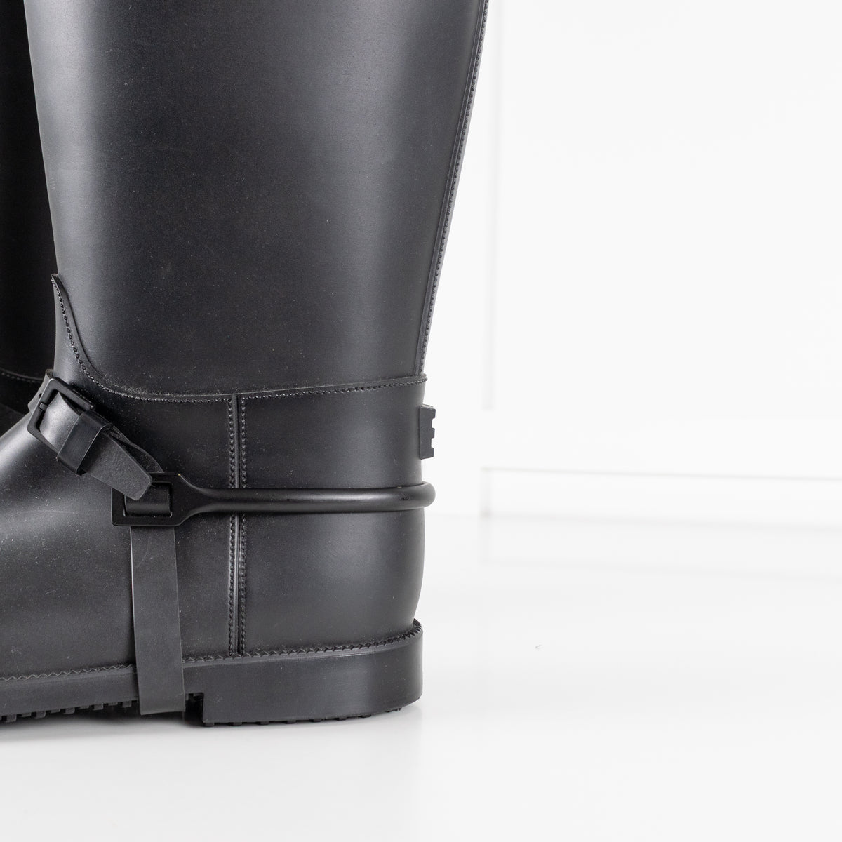 Givenchy Black Rubber Riding Boots