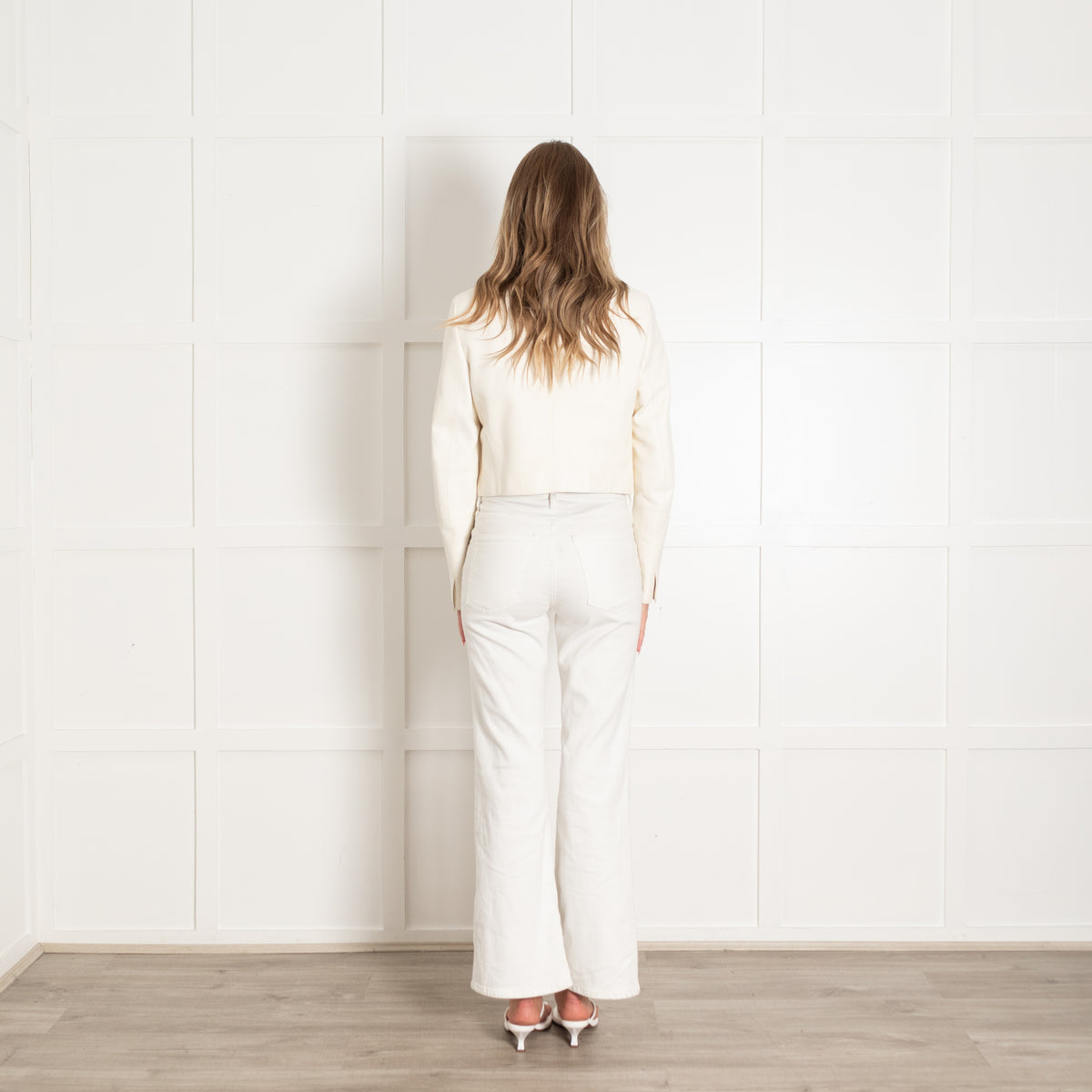 Akris Cream Leather Short Jacket